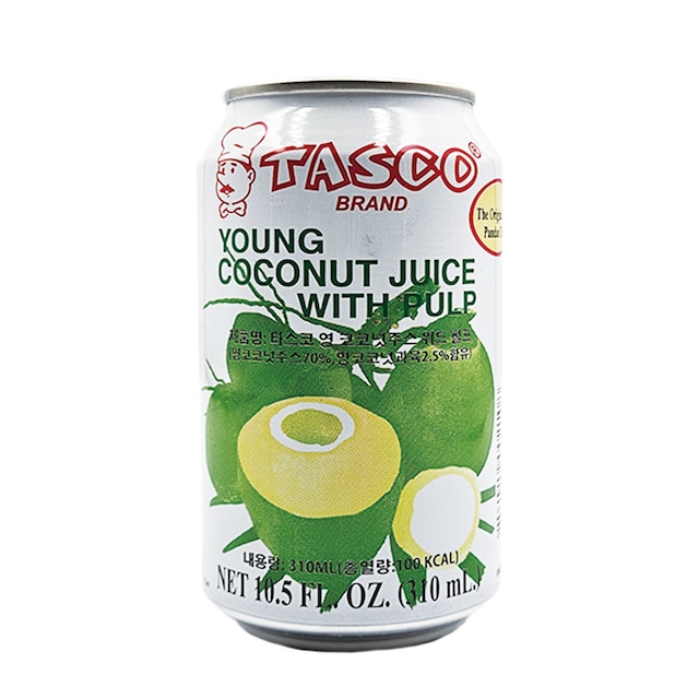 TASCO YOUNG COCONUT JUICE 310ml　【タスコ ヤング ココナッツ ジュース ウィズ パルプ】