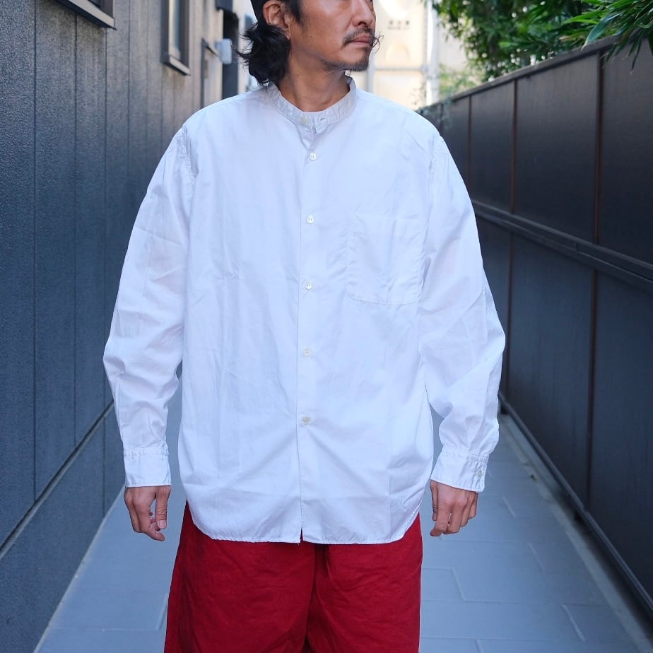 Sans limite(サンリミット) /ブロードボックススタンドカラー2本針-white-(S2601261)