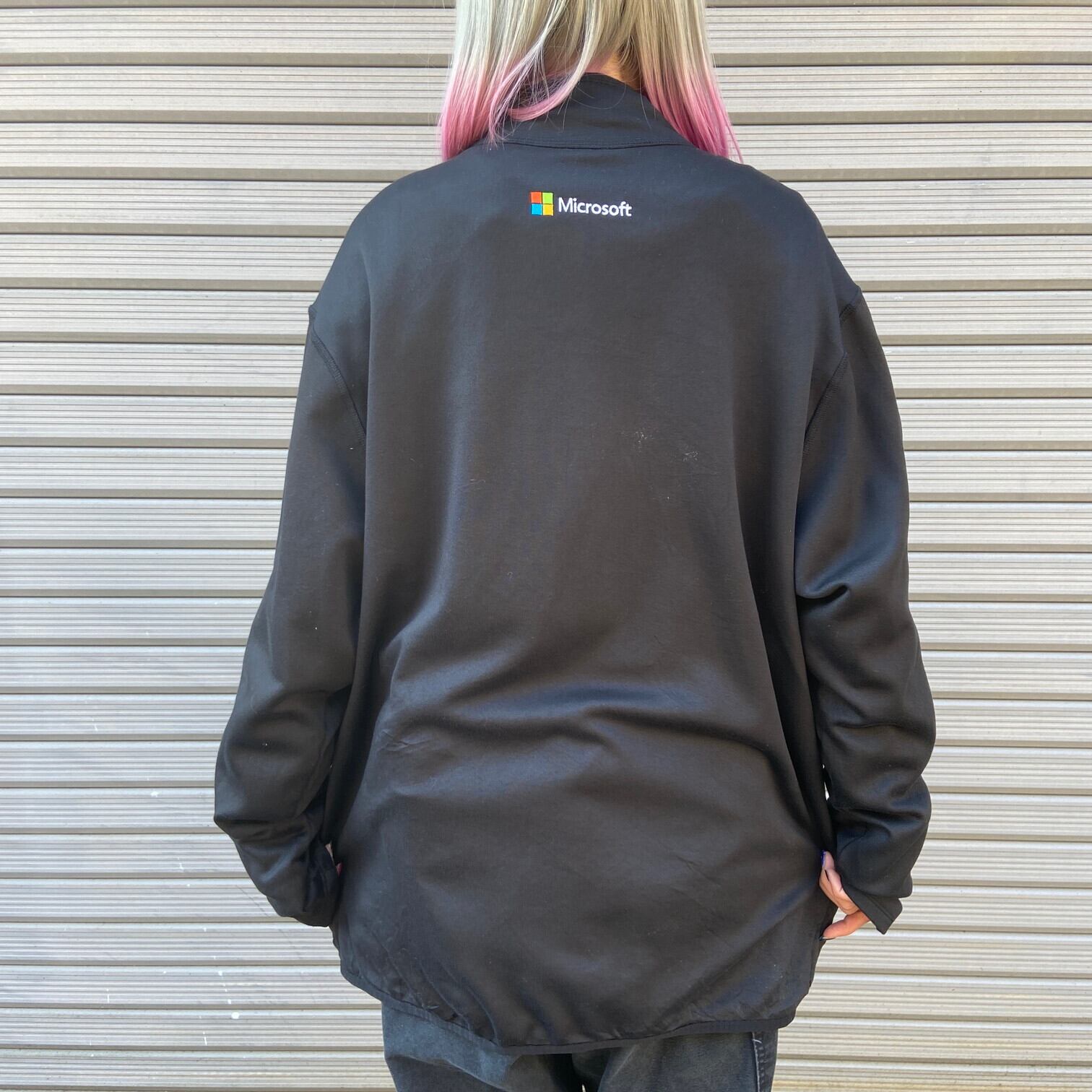 【美品】ザノースフェイスソフトシェルマイクロソフト企業ロゴ 刺繍ロゴ XLサイズ古着屋GMノースフェイス