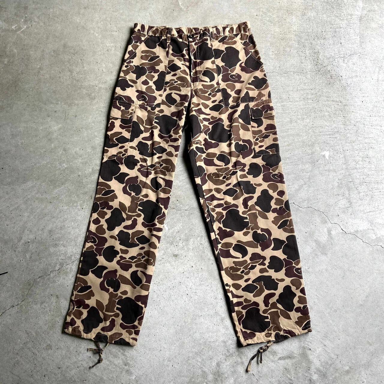 80〜90年代 DUCK BAY ダックハンターカモ カーゴパンツ メンズW36 古着 