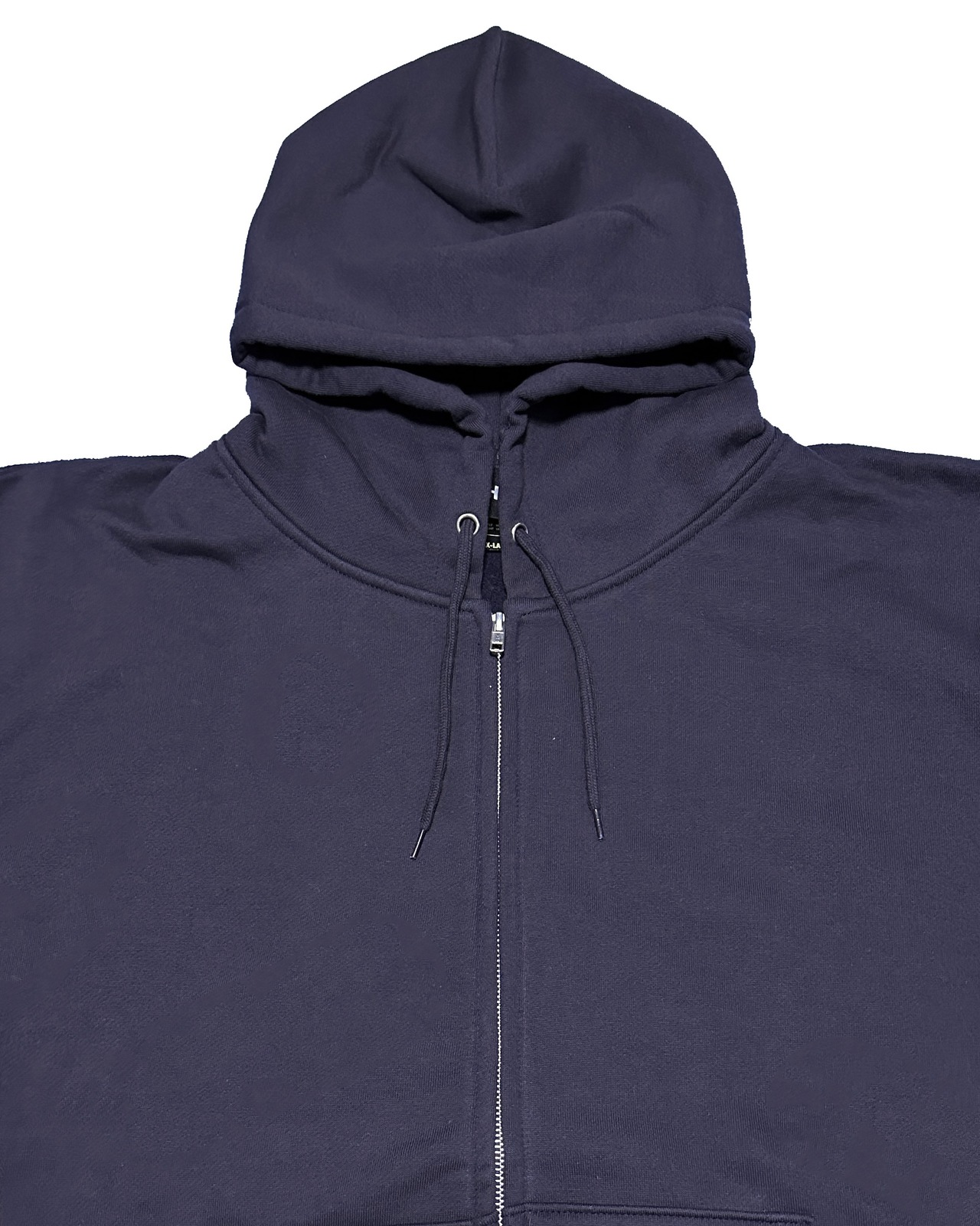 BOX ONE POINT HEAVY WEIGHT ZIP UP SWEAT HOODIE - NAVY