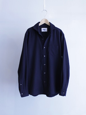 Garage.U.W WOOLEN FLANNEL SHIRT DARK NAVY