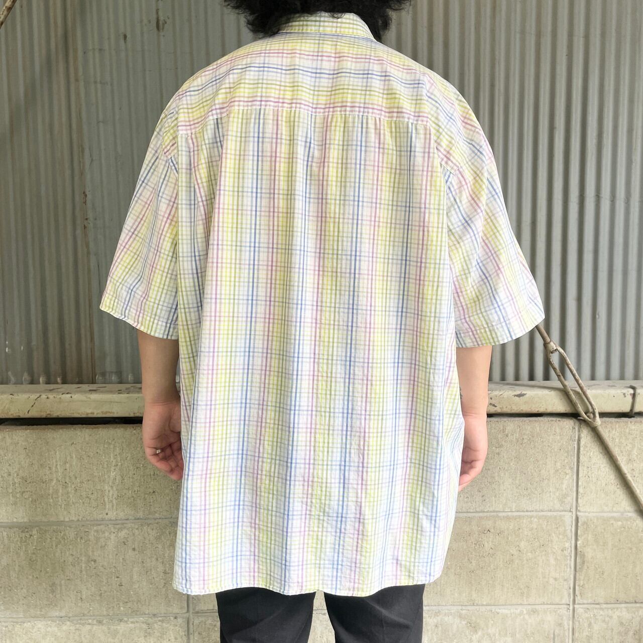 Burberrys London バーバリー ロンドン 半袖 チェックシャツ メンズ2XL
