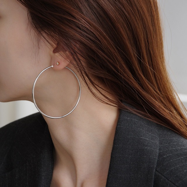 プラチナ 直径60mm フープピアス【MPT0008P1】