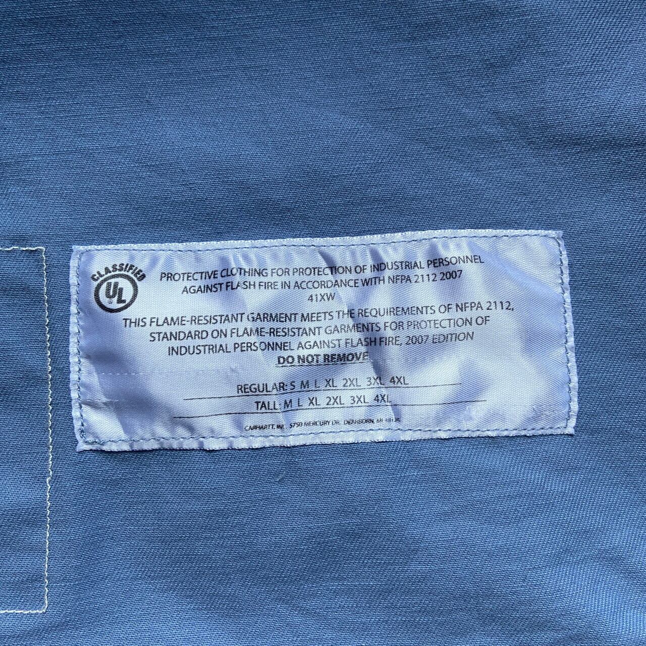Carhartt カーハート FR HRC2 ボタンダウン 企業ロゴ刺繍 長袖 ワーク