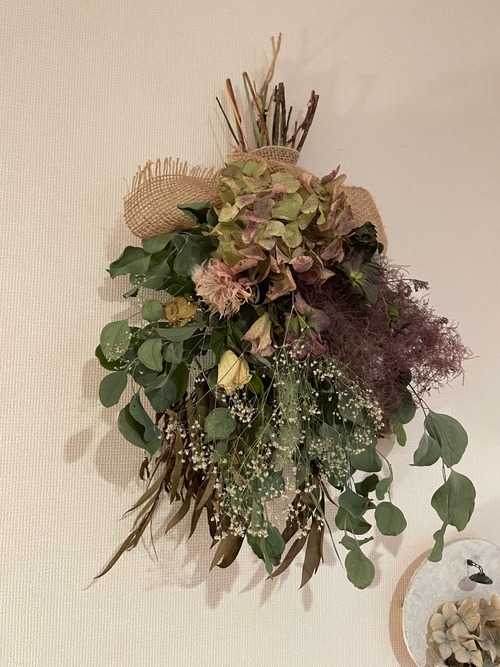 スモークツリー＆ユーカリのグリーンスワッグ