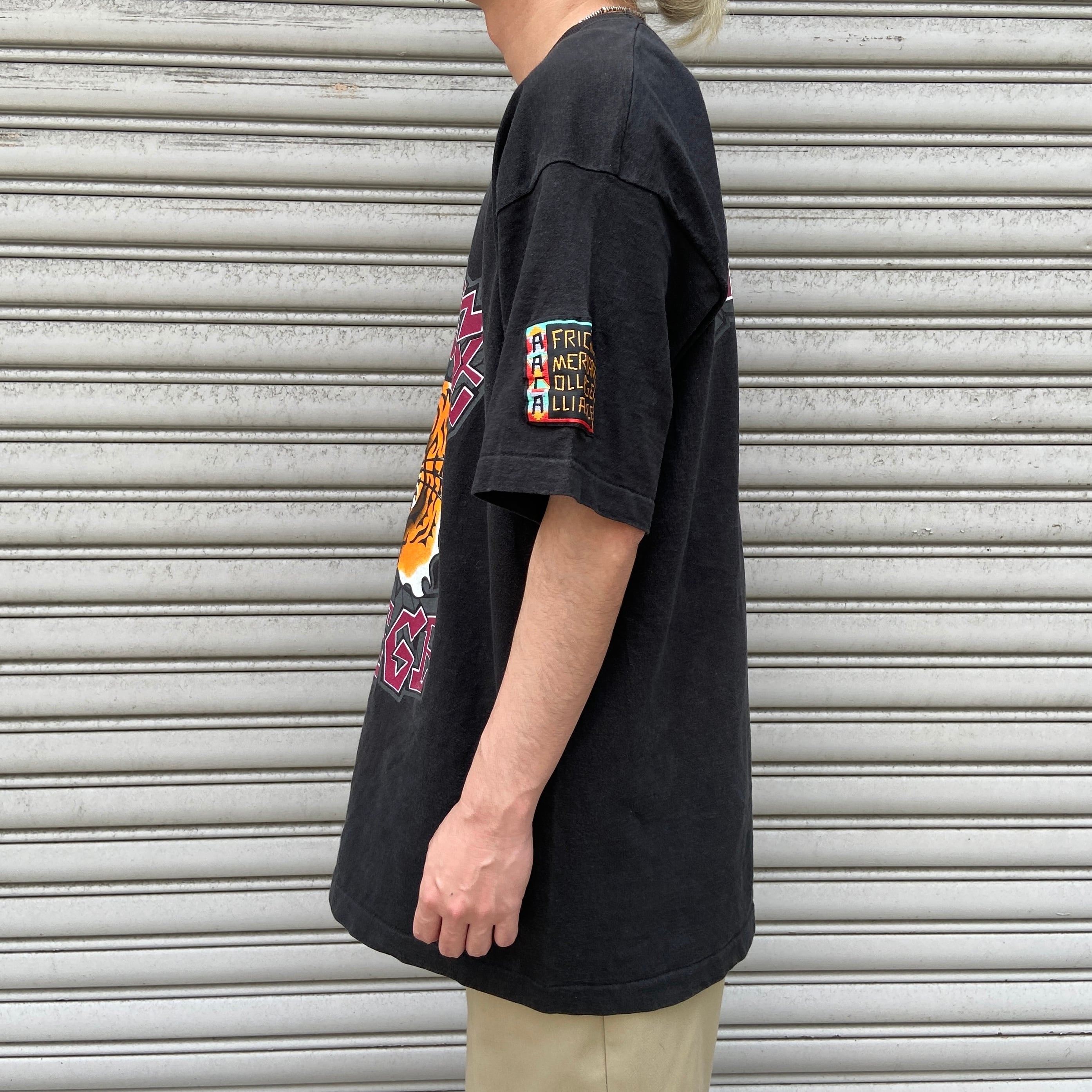90s USA製 AACA 両面プリントTシャツ カレッジt ブラック XL | 古着屋 Uan