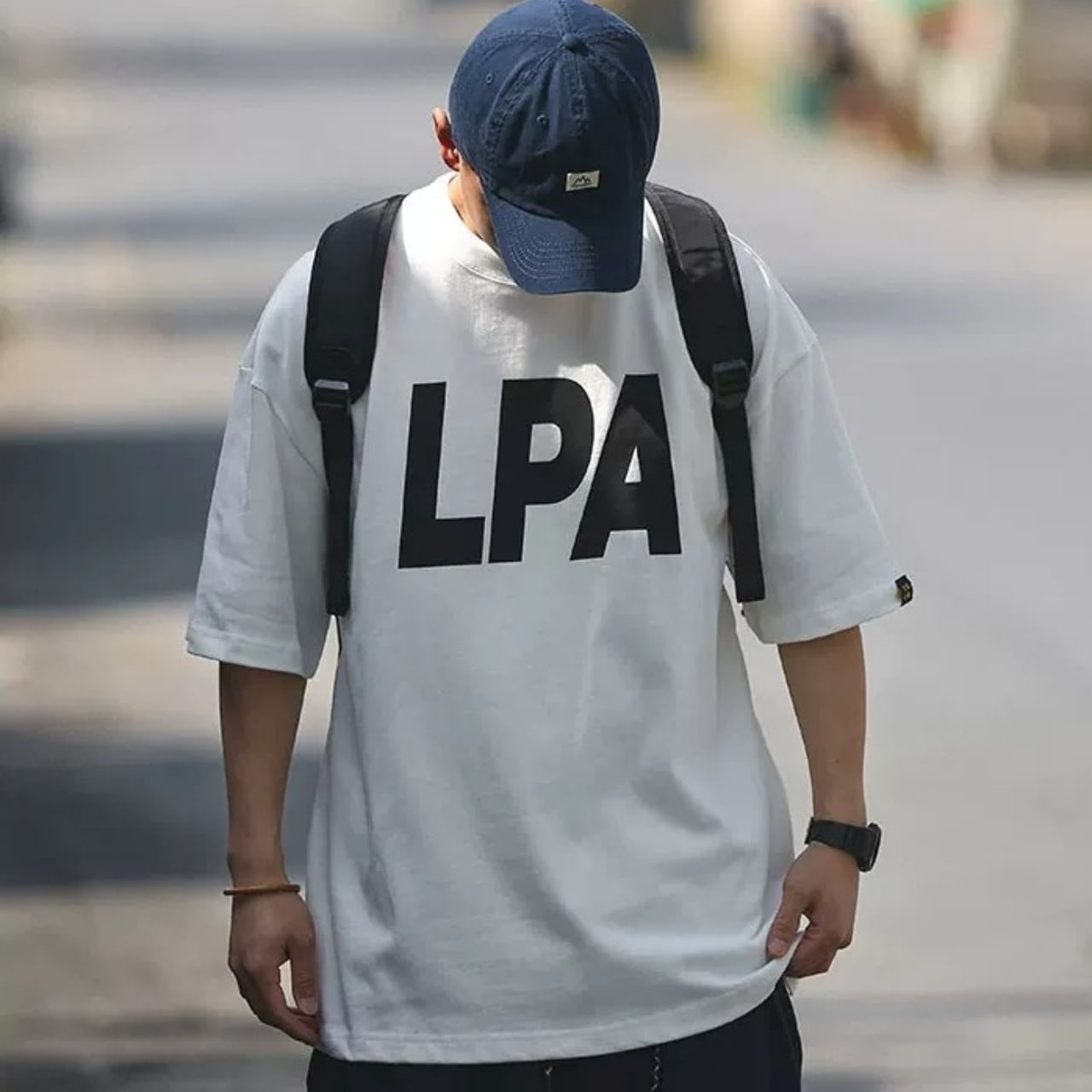 ロゴプリントワイドラインハーフスリーブTシャツ 3col A00385