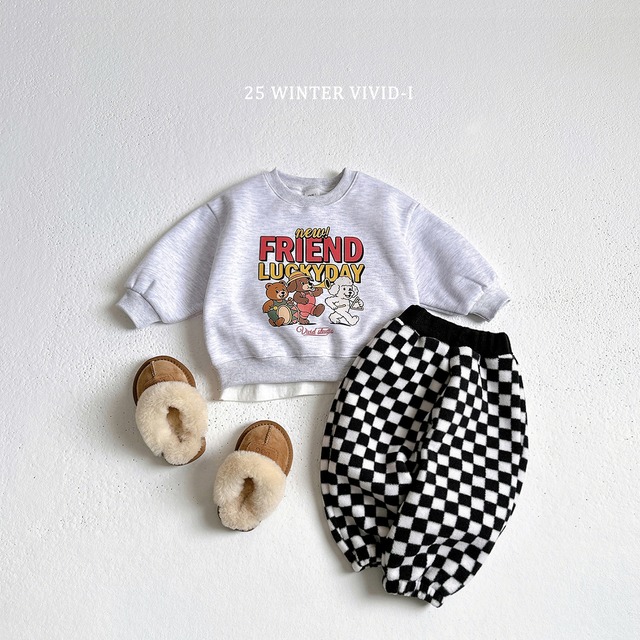 [即納XS/S]≪VIVID-I≫fleece printed jogger pants vans 1