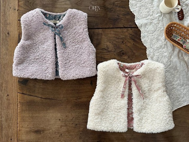 【取寄】oren｜lavender bear vest (2oz)｜ラベンダーベアベスト(2オンス)｜S-XL｜baby&kids｜26 autumn