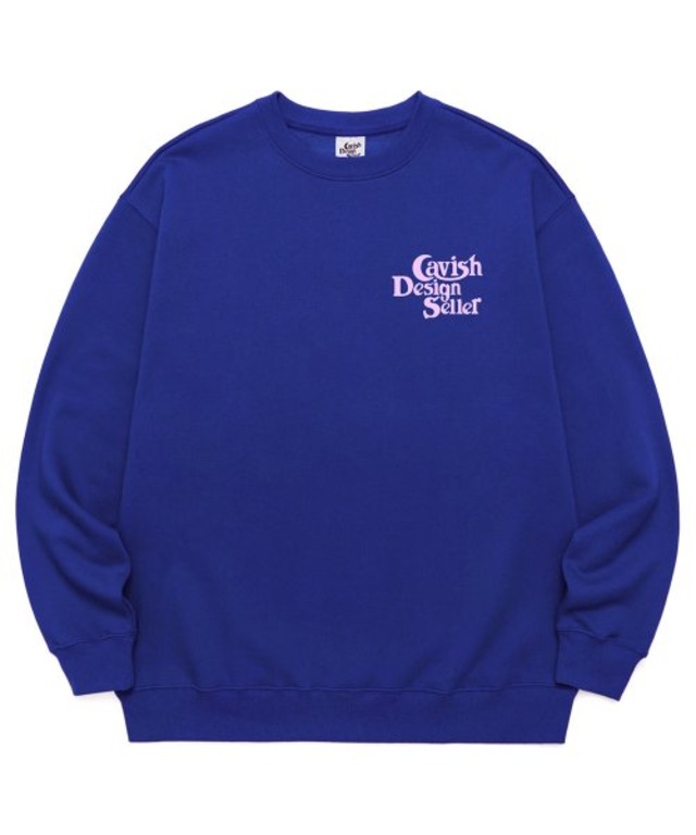 [CAVISH] SELLER LOGO SWEATSHIRT BLUE(CV2BFUM460A)