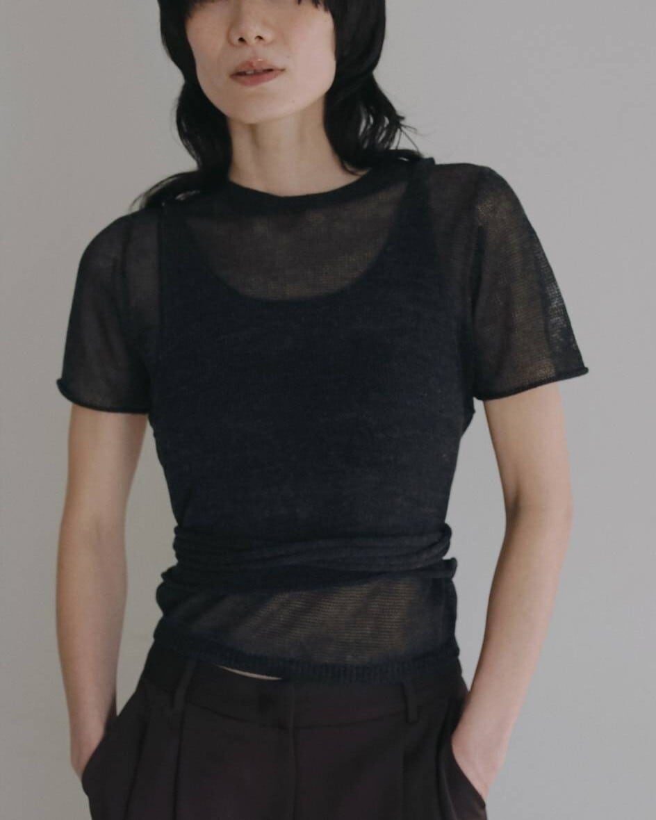 anuke(アンヌーク) Wrapcami Layered Knit | サウスオレンジ｜メンズ
