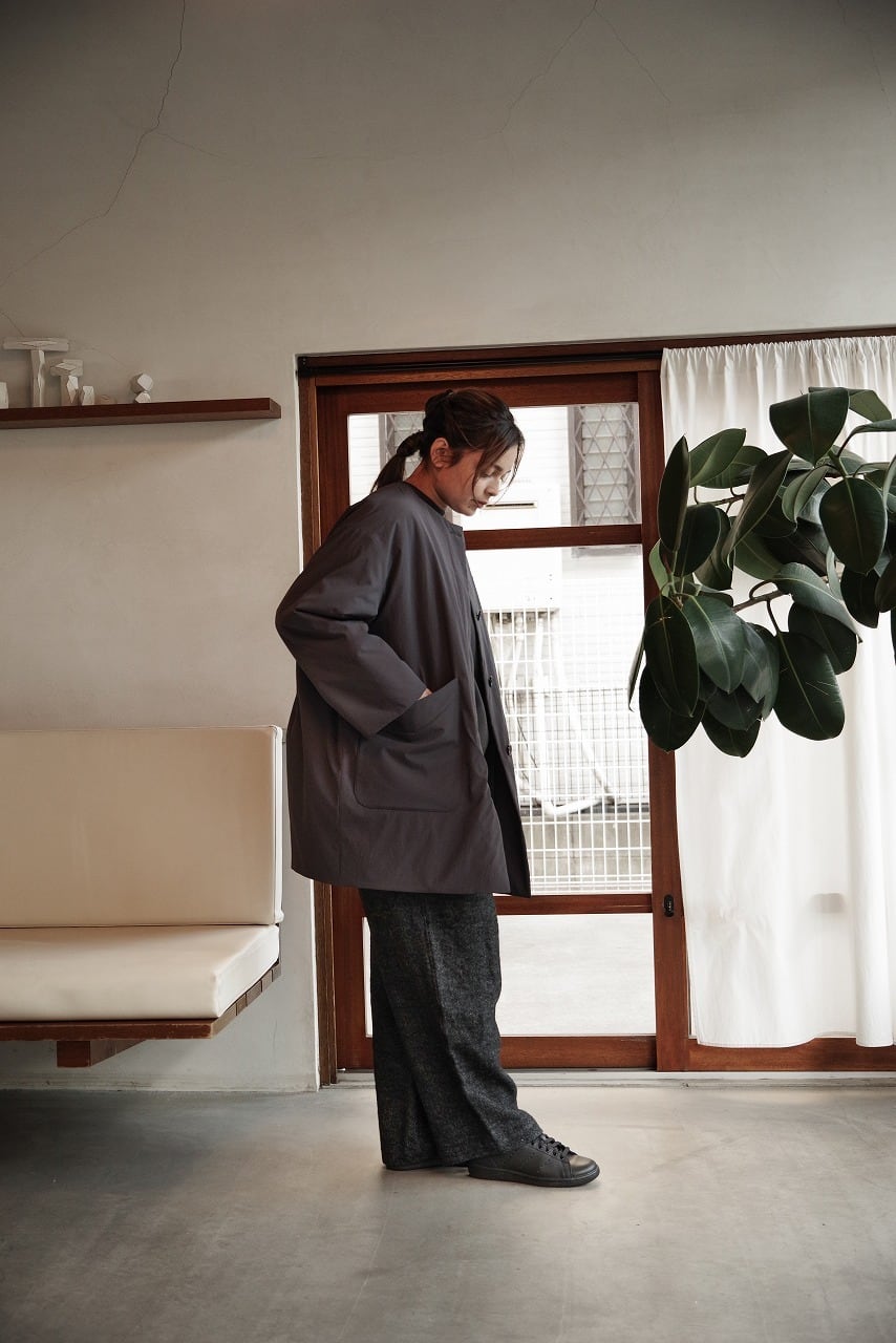 Nylon Filling No Collar Coat