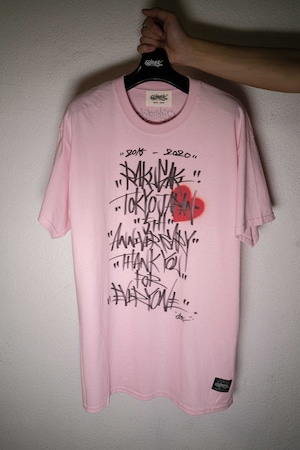 Rakugaki “5TH TAGGING” T-Shirts Pink