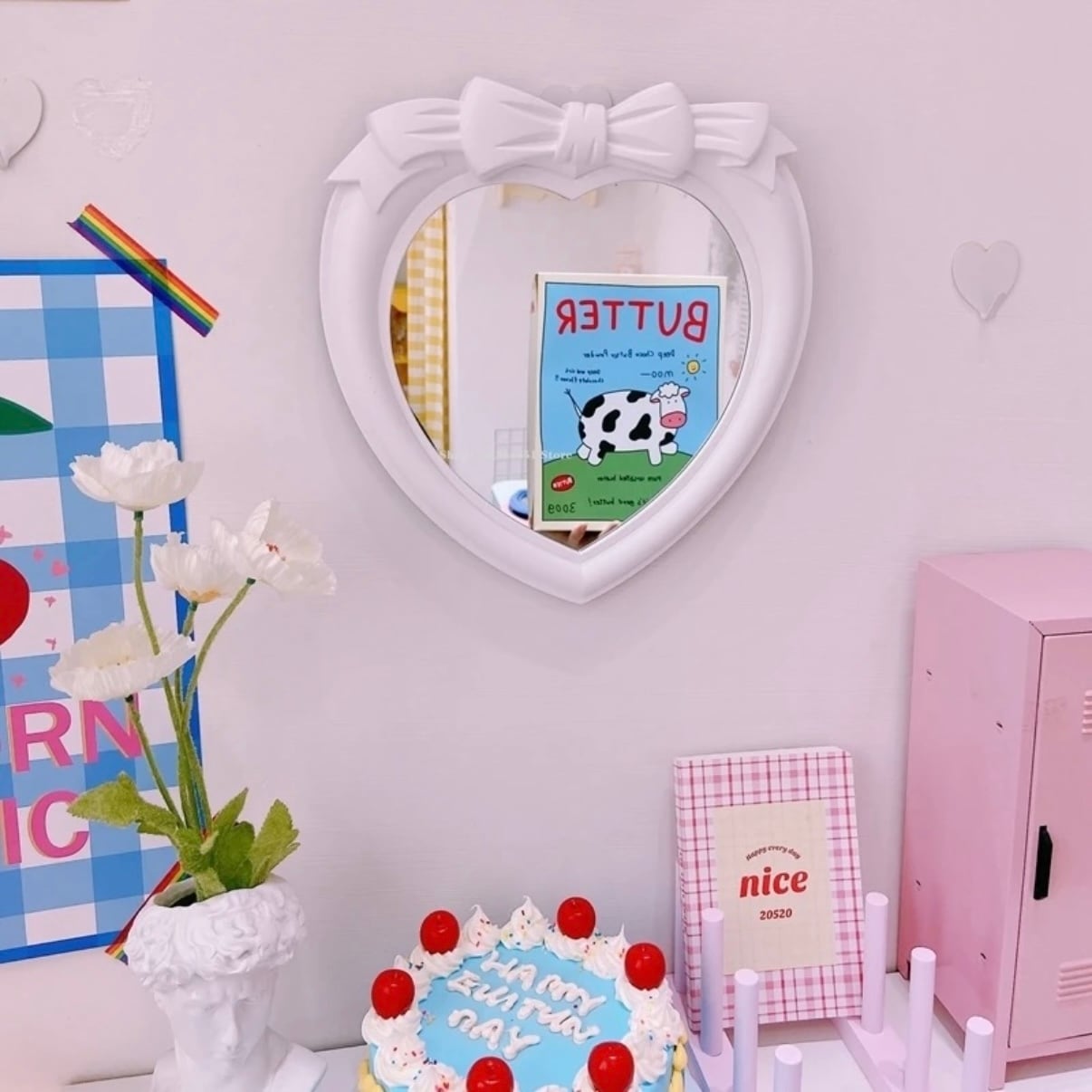 ハート×リボンミラー |2色展開