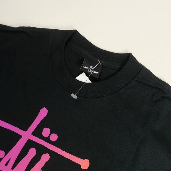 Size【M】 STUSSY ステューシー CUSTOMADE Dropped Skull Tee Black T