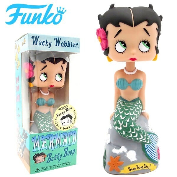 【 BETTY BOOP ベティちゃん 】『 MERMAID BETTY BOOP』マーメイド hobbs & Dobbs Exclusive / ボビングヘッド / FUNKO ファンコ / WACKY WOBBLER(ワッキーワブラー)〚アメリカン雑貨 アメトイ〛