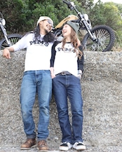MMS RAGLAN! 3/4 SLEEVE /ホワイトxブラック
