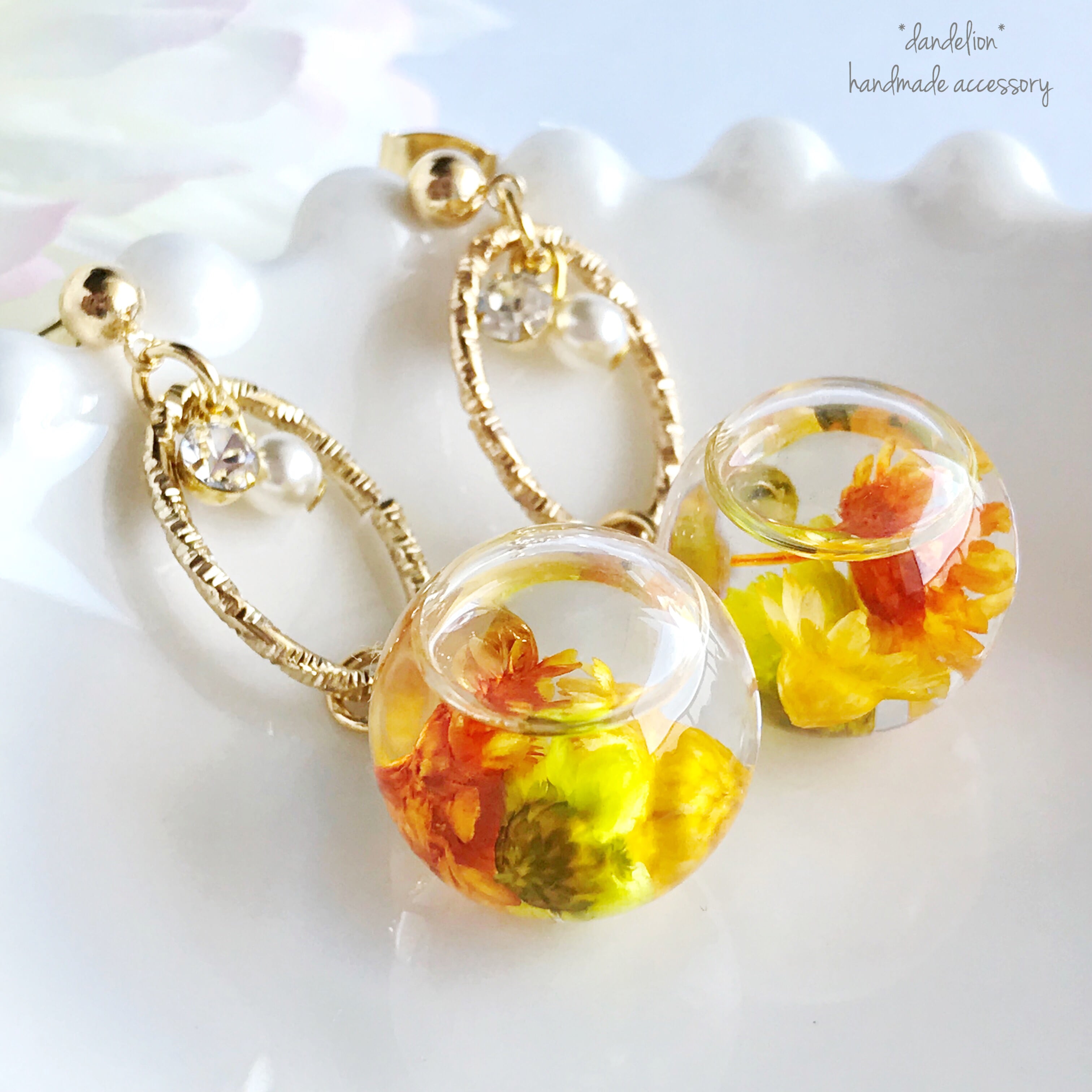 名入れ♡グリーンレター キラキラ イニシャル ネックレス ハンドメイド