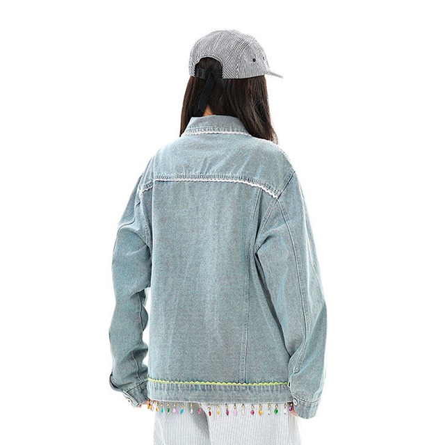 エンブロイダリーカラーステッチデニムジャケット 1col   R02790