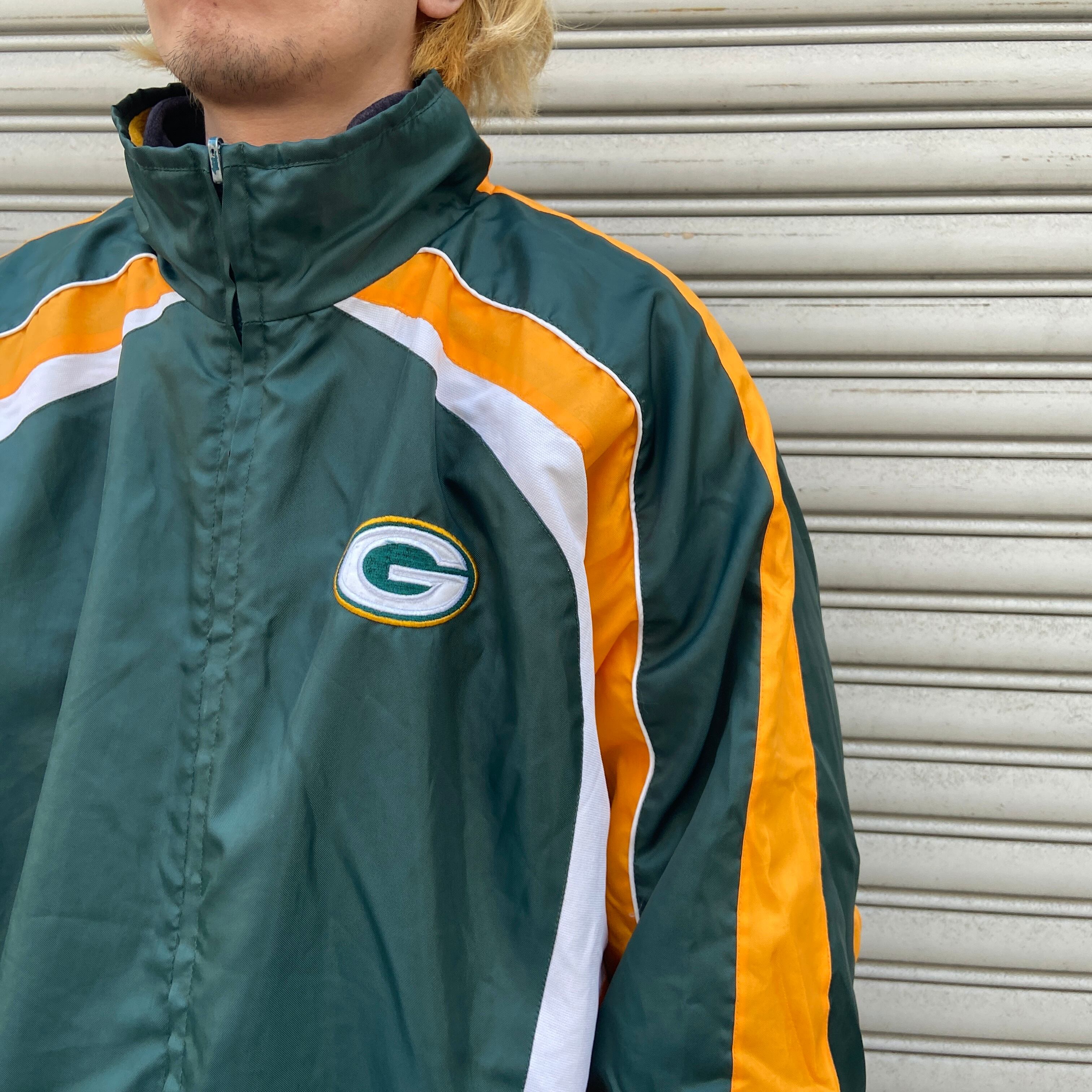 送料無料』グリーンベイパッカーズ リバーシブルナイロンジャケット XL  