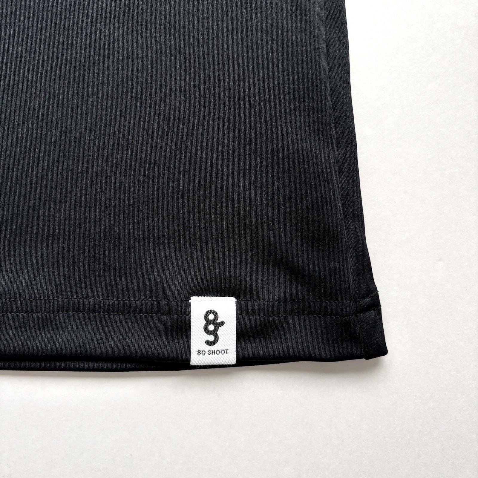 WOMEN'S】LOGO PRINT MOCK NECK SHIRT -BLACK / OFF WHITE- | 8G SHOOT
