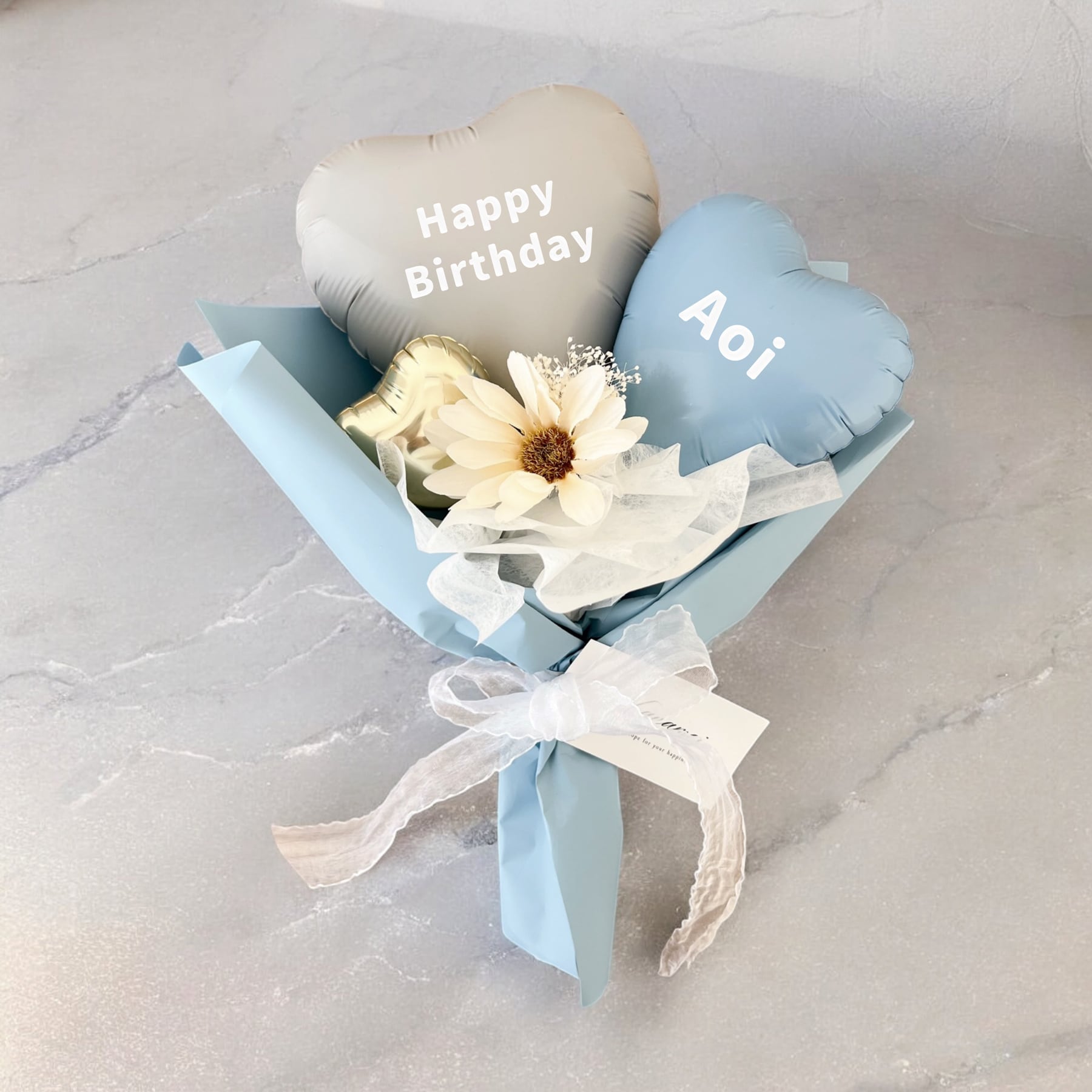 ハートバルーンブーケ プチブーケ お祝い 退職 結婚 結婚祝い