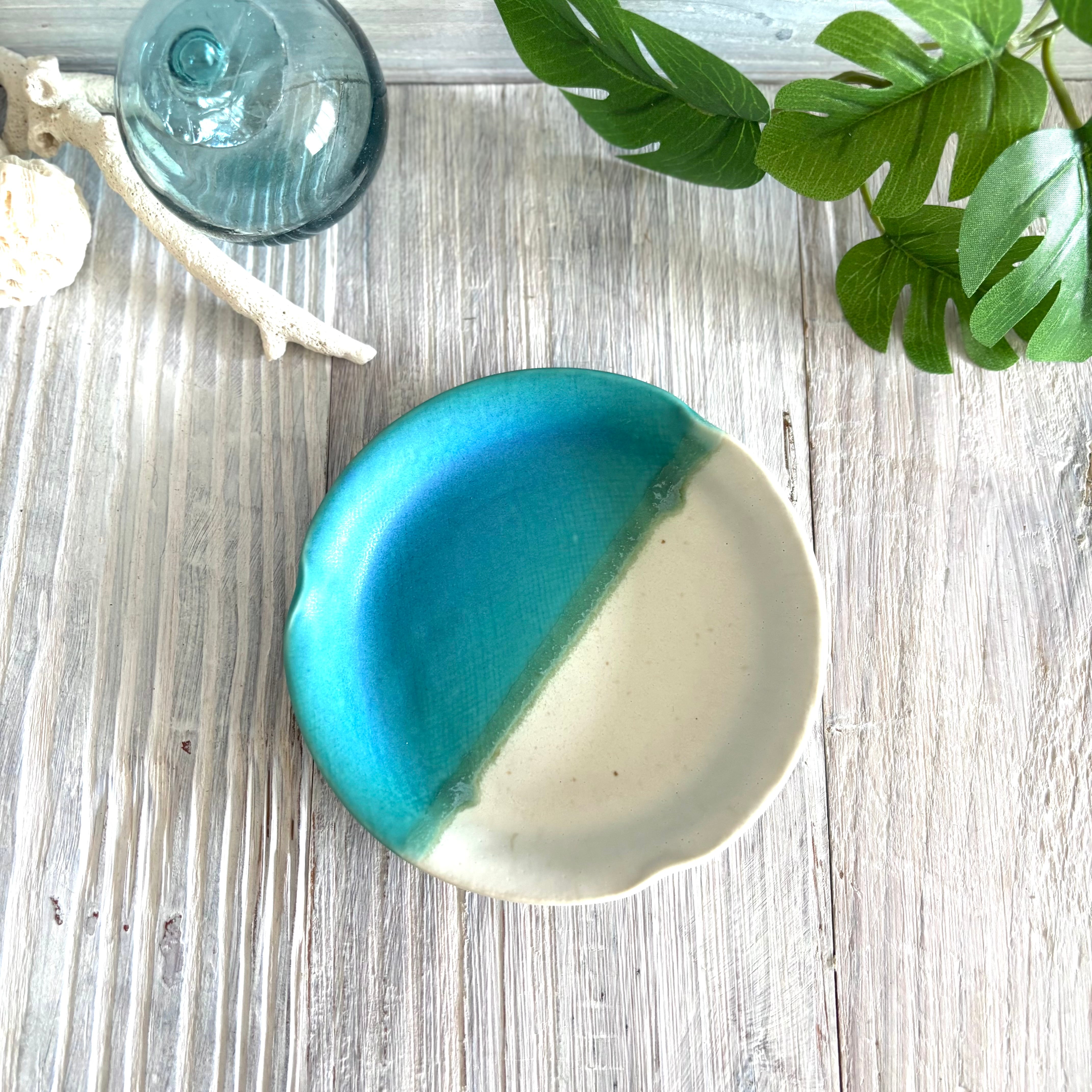 ★陶器画★サイズ∶48cm約x39cm約 Blue Pottery