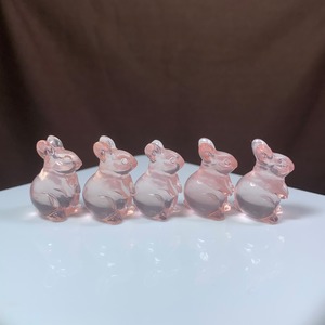 3.超透明☆モザンビーク産ローズクォーツ・うさぎさん