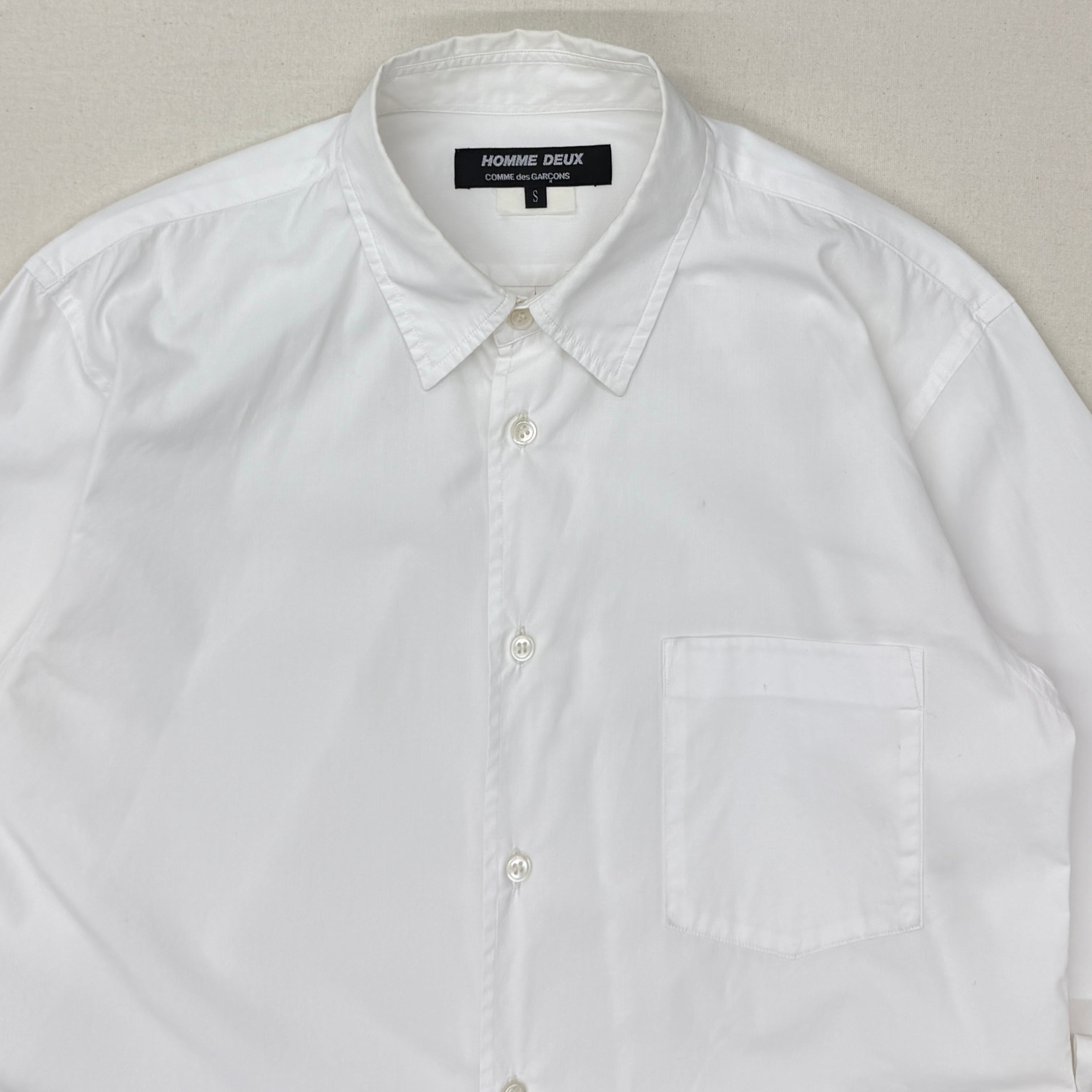 コムデギャルソン　HOMME DEUX 白シャツ　Lサイズ Comme des Garçons HOMME DEUX】コムデギャルソン オムドゥ 白シャツ