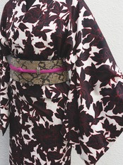 【受注商品】Rumi Rockきもの「黒牡丹」 赤黒　[A590]