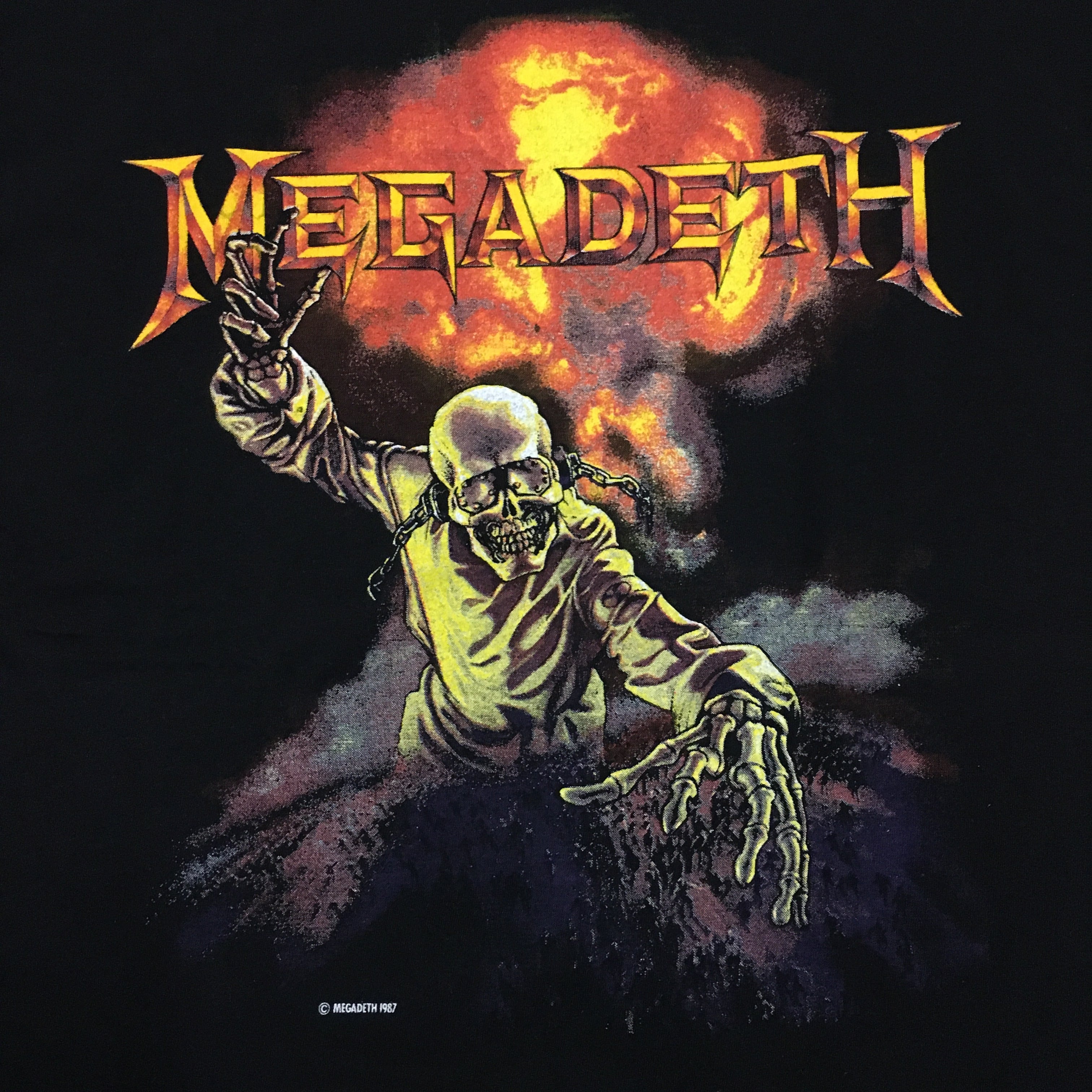 【2010年・復刻】MEGADEATH メガデス ラトルヘッド Tシャツ XL