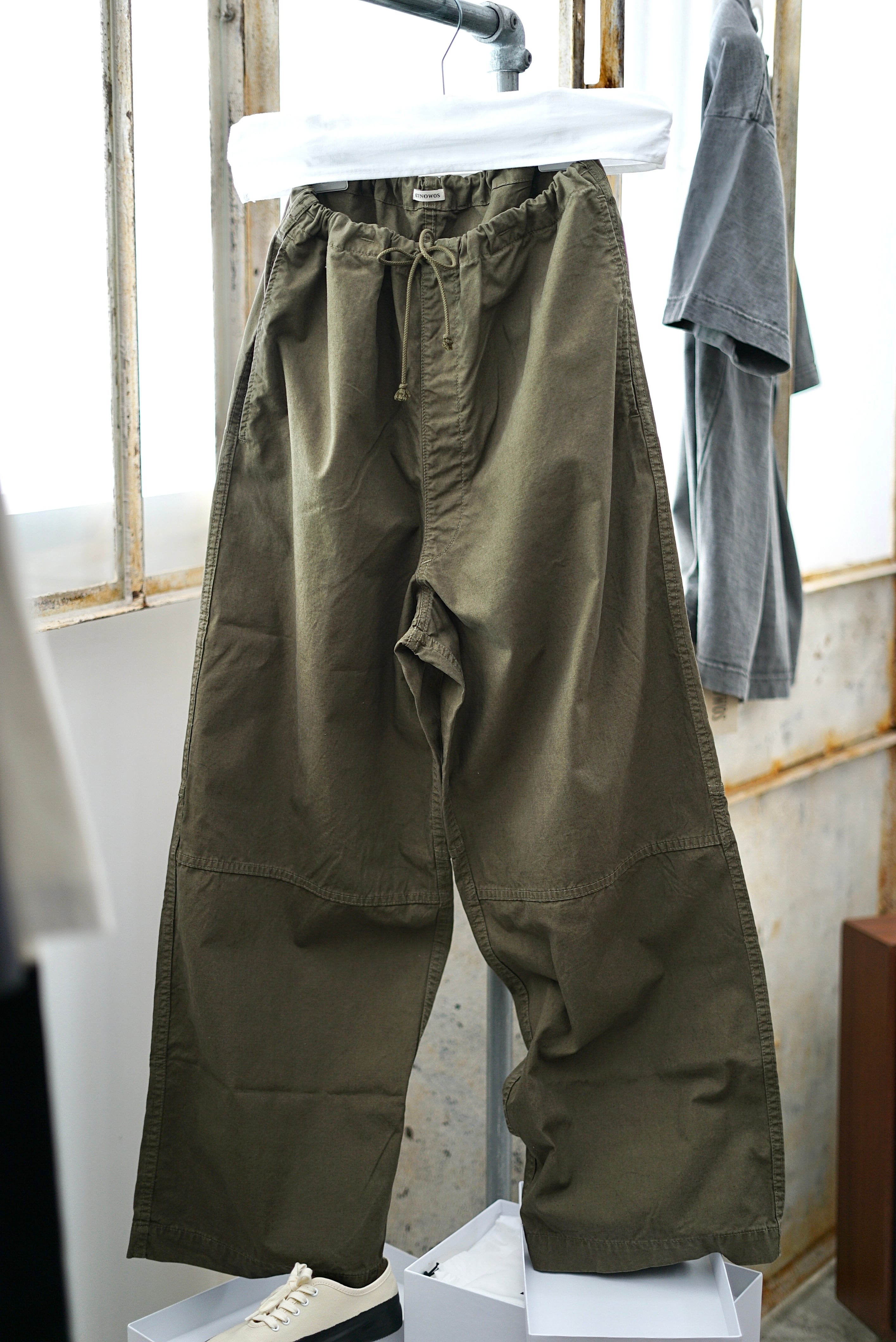 OVERNEATH / Cotton×Linen (Garter Tank 072) (Light Grey , Brown)#8