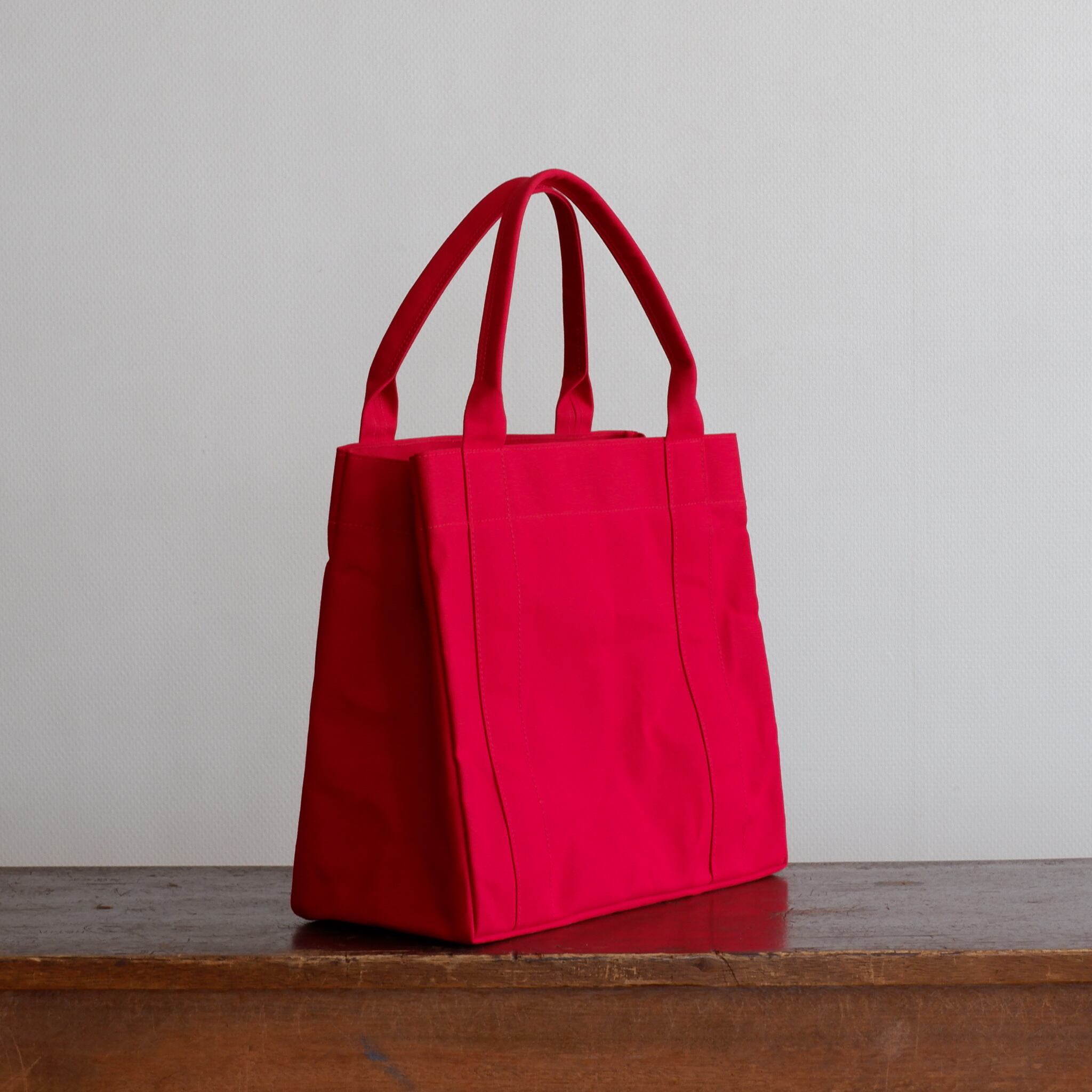トートバッグ03 BOX 赤 / 9号帆布 | aoya bags