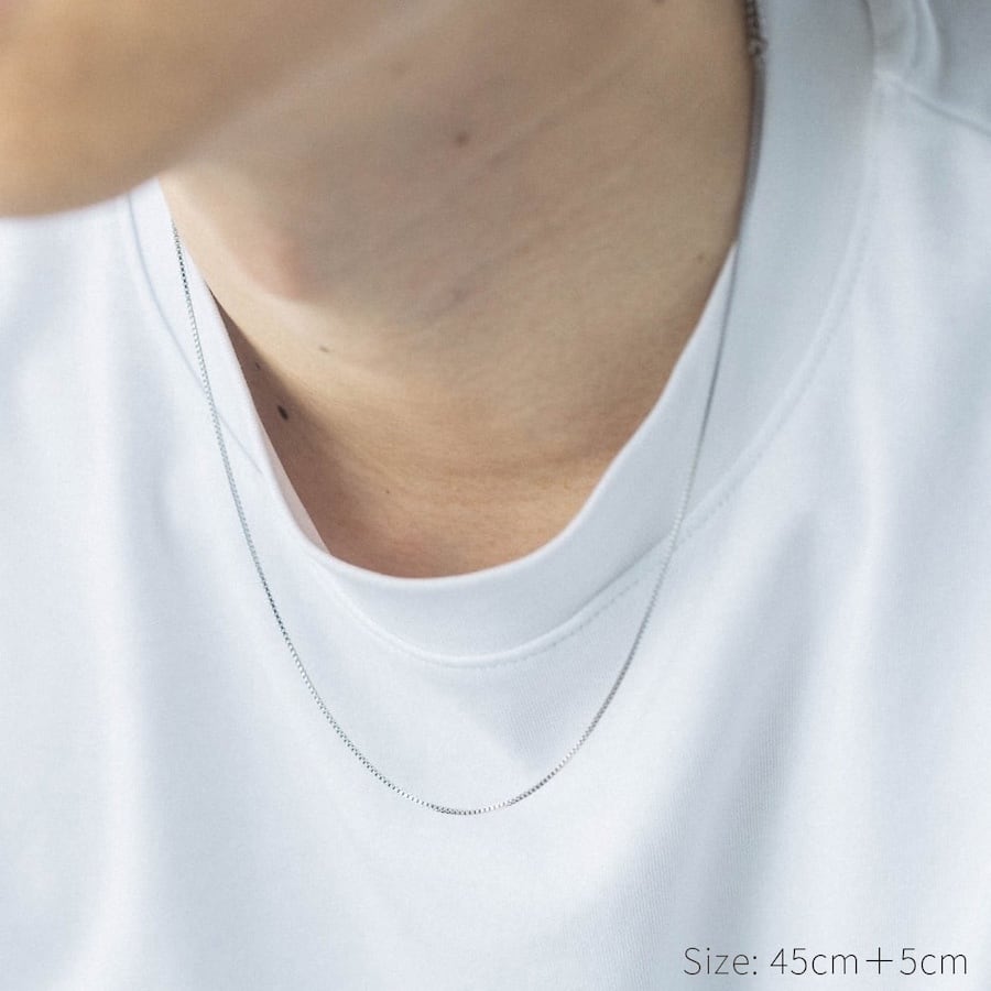 thin venetian necklace (silver) #n73 | garcia