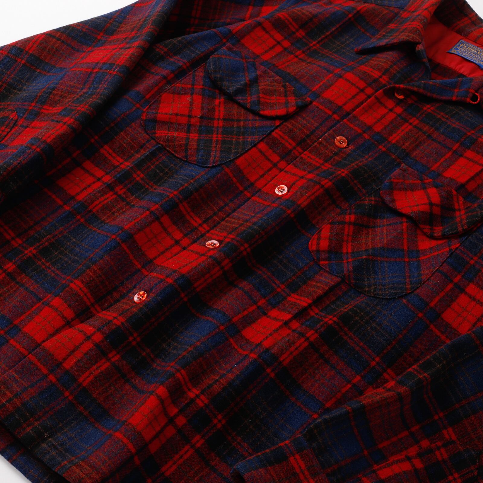 美品】70s PENDLETON ombre check wool shirts made in USA big size