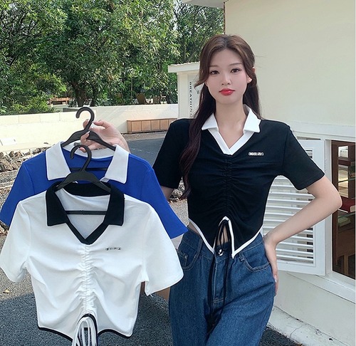 【大きいサイズL-4XL】ファッションＴシャツ♪ブルー/ブラック/ホワイト3色展開◆#sbotv-909817