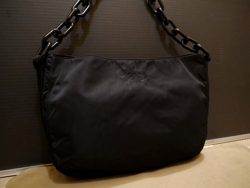 美品◆PRADAプラダ ナイロン素材 チェーン ショルダーバッグ◆