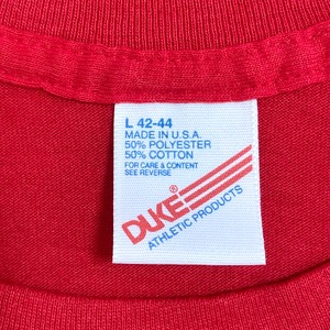 【DUKE】90s USA製 Tシャツ シングルステッチ ビンテージ 英字 ロゴ バックプリント デューク L US古着