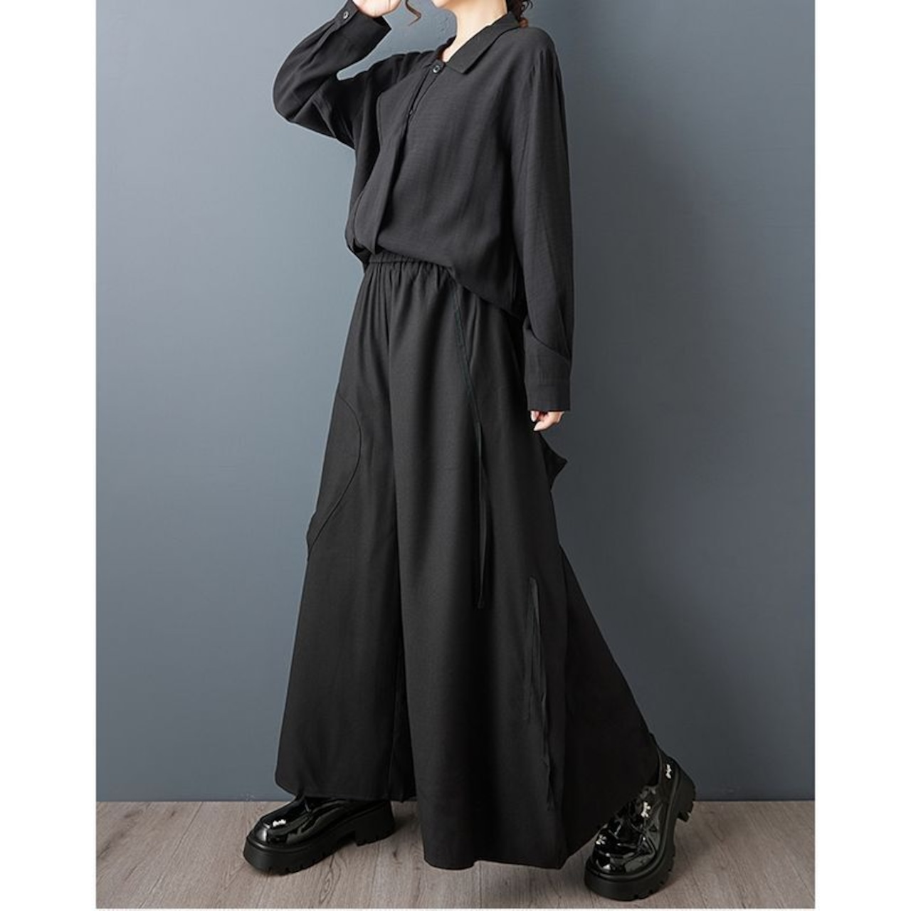 アシメタイ デザイン シャツ 00343