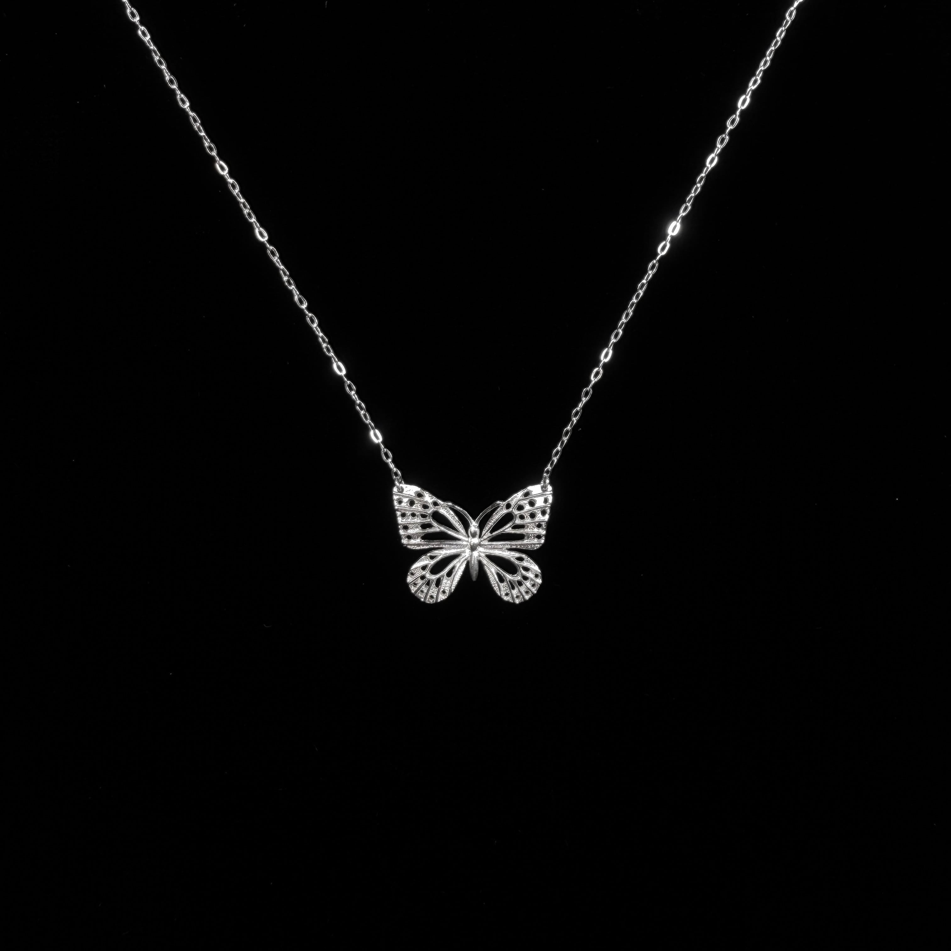 Lina｜リナ 蝶 ネックレス アサギマダラ (M) ( SV925 シルバー 銀