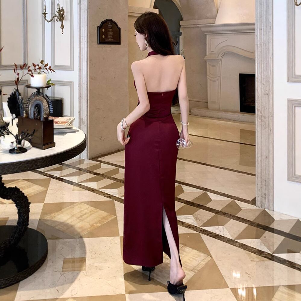 エレガント✨ロングドレス✨ホルターネック✨キャバ✨ラウンジ✨セクシー Lady's coco ロングドレス キャバドレス セクシー フレンチ風