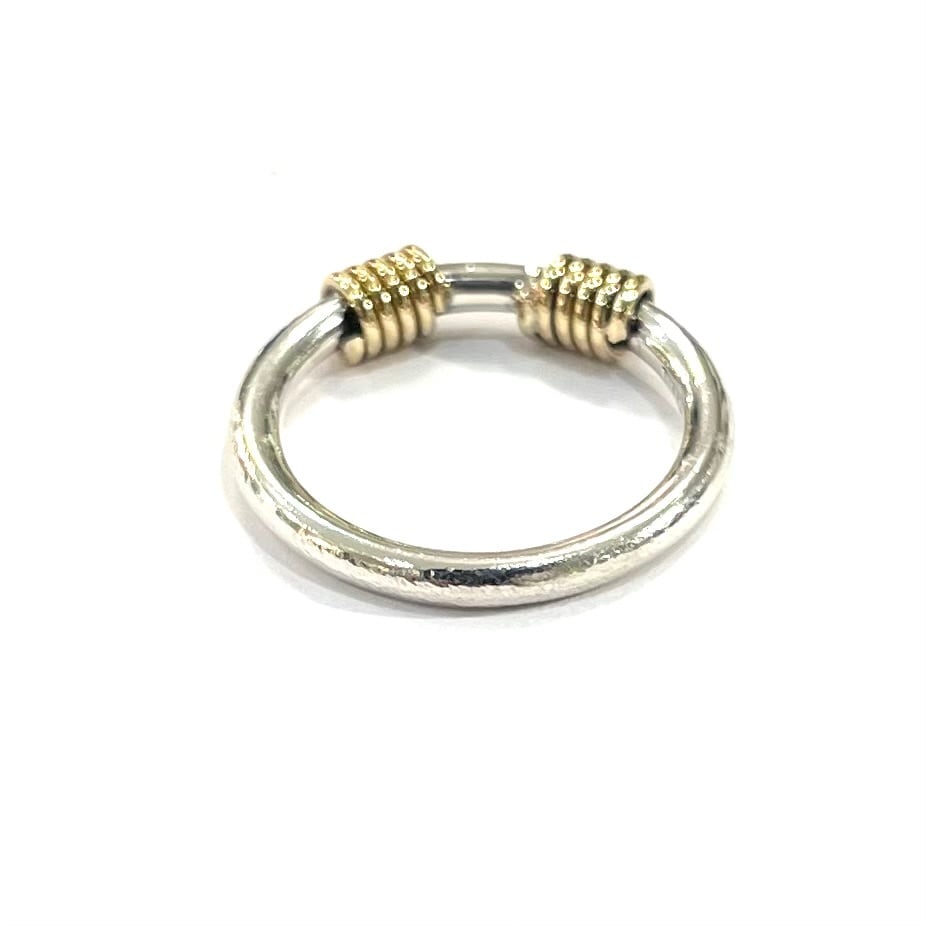 希少【TIFFANY&CO】【8号】2825 silver925× 18K YG コイルリング 8-9号