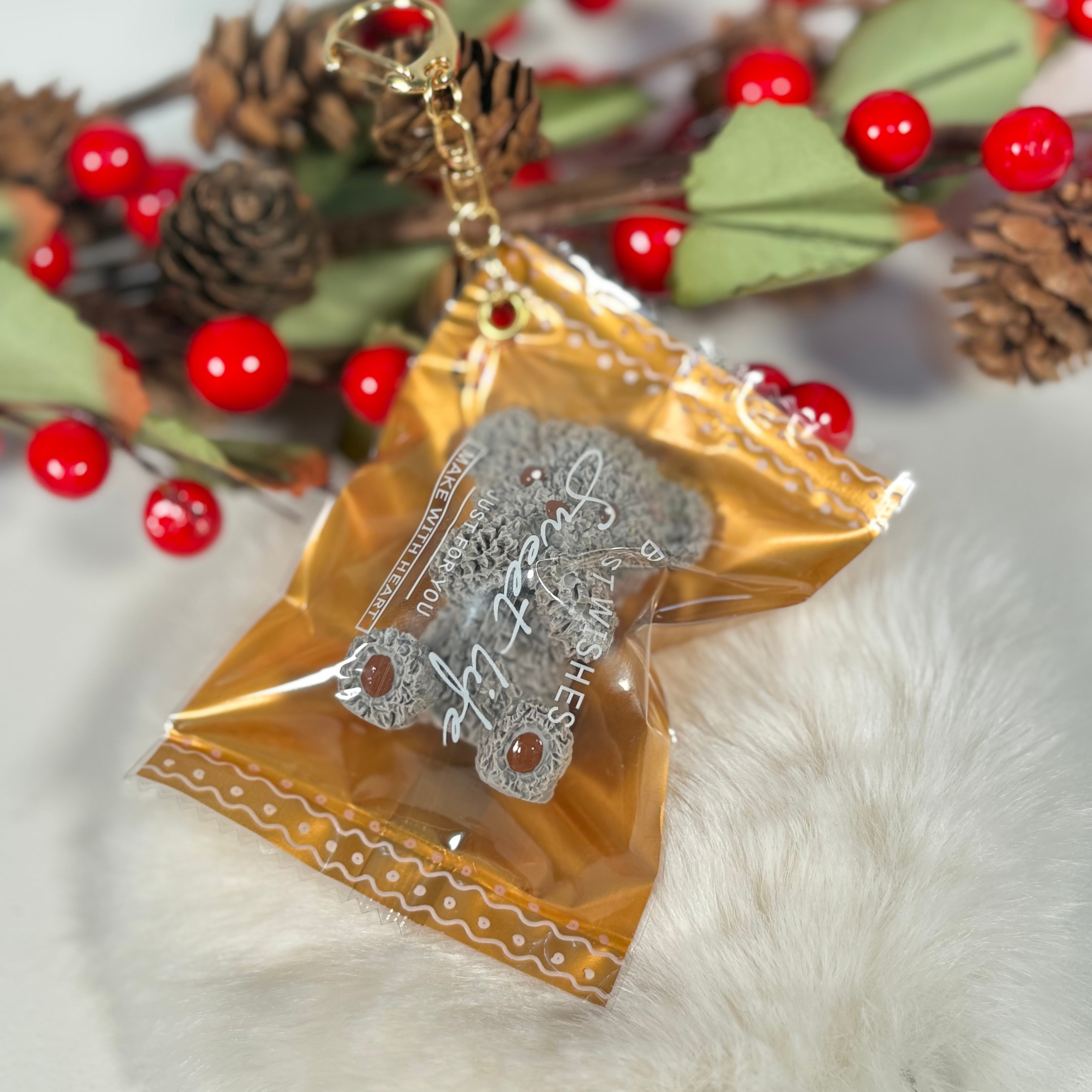 くまさんチョコキーホルダー お口隠したVer