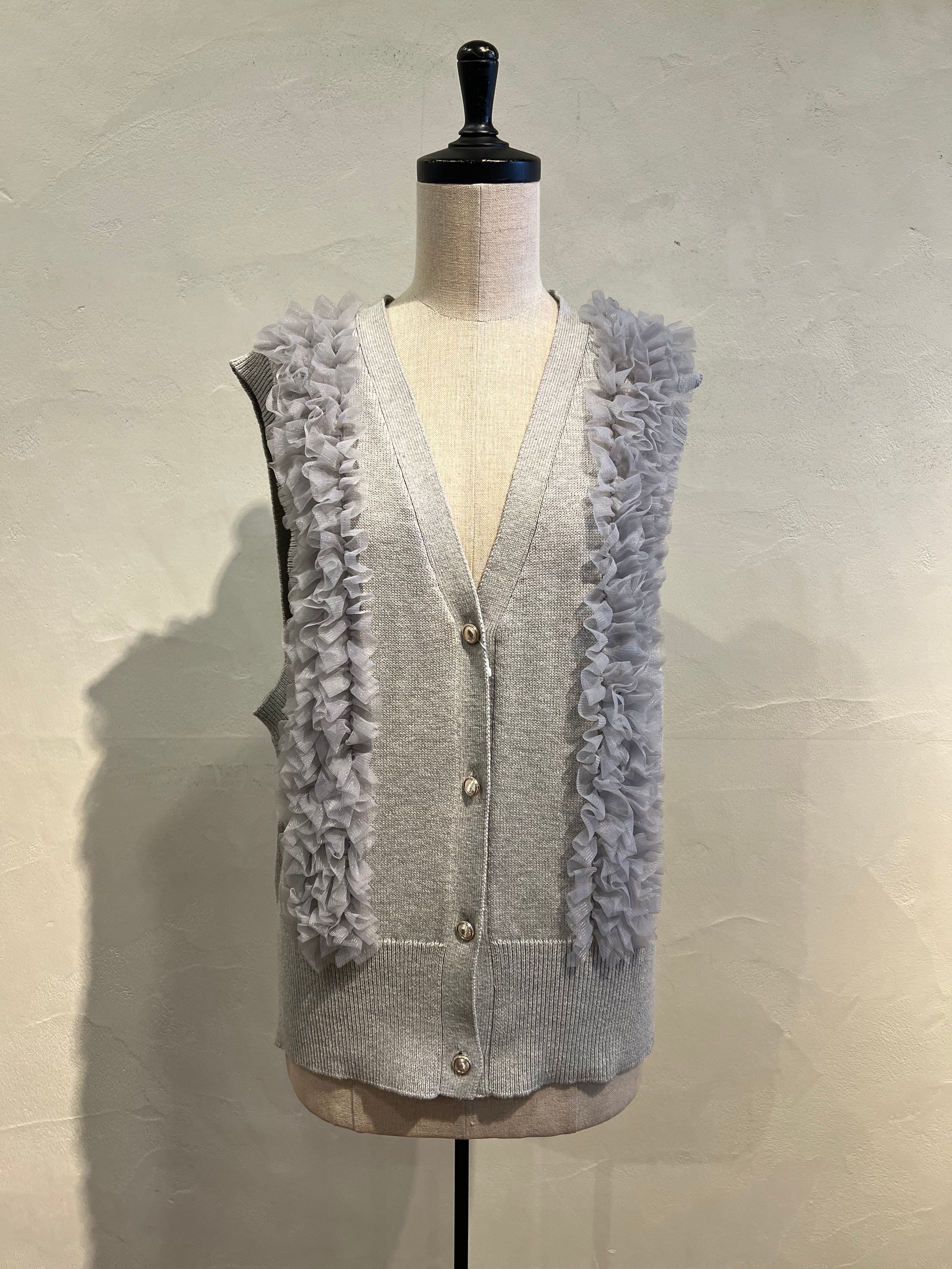 MARGAUX VINTAGE チュールフリルベスト　マルゴーヴィンテージ MARGAUX VINTAGE / チュールフリルベスト | anouk