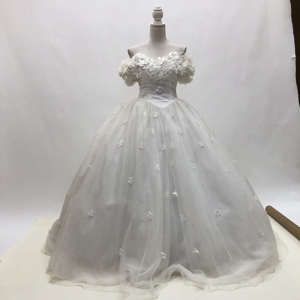 中古 ウェディングドレス プリンセス ホワイト 9号 W-333