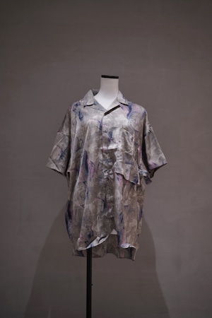 INTERPLAY Open Collar S/S Over Size Shirt