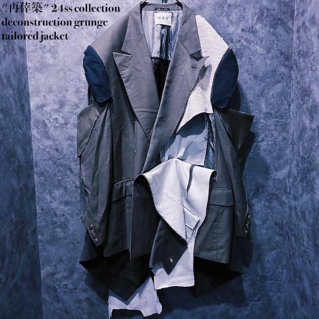 【doppio】"再倖築" 24ss collection deconstruction grunge tailored jacket