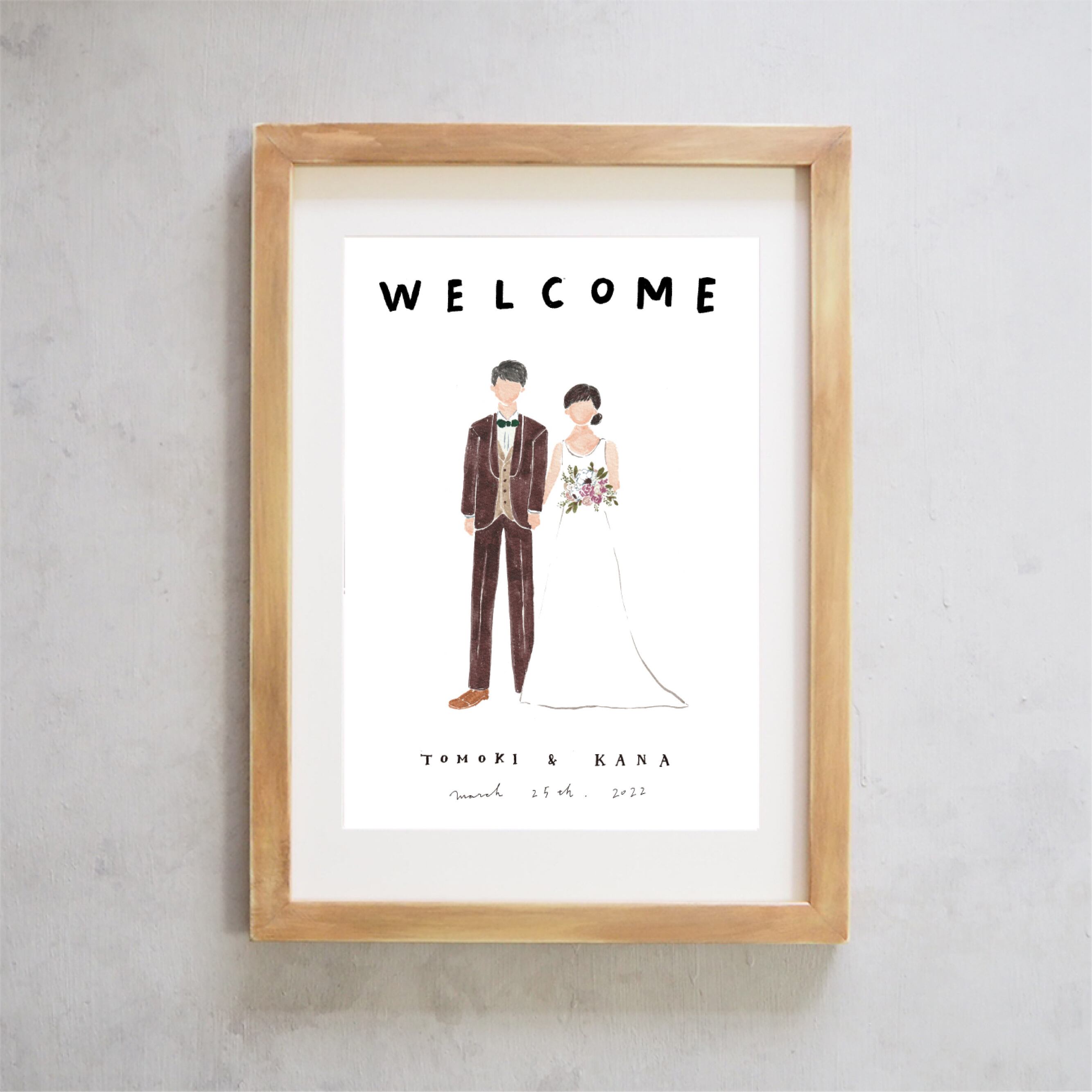 イラストウェルカムボード Suisai No 1 結婚式 ウェディング 受付 Nocco Wedding