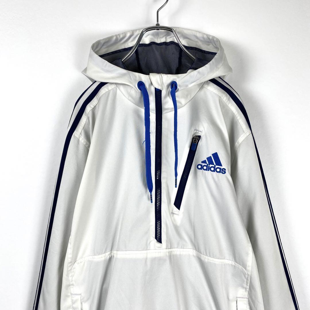 美品　adidas  3本ライン  ウィンドーパーカー　3本ライン　サイズＬ